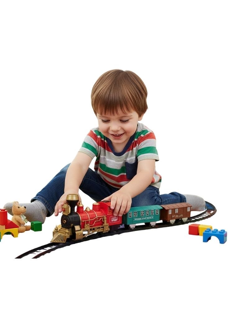 Premium Classic Steam Locomotive Toy Train Set with Passenger Coaches – Vintage Style Railway Engine for Kids - Image 2